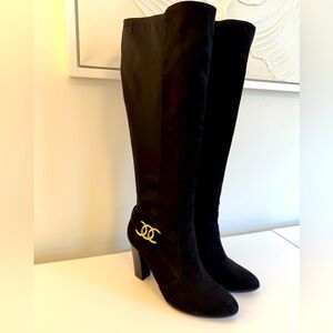 Kelly & Katie knee high suede heel boot
